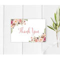 Floral cartão obrigado Floral cartões com envelopes